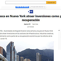 Bogot busca en Nueva York atraer inversiones como parte de su recuperacin